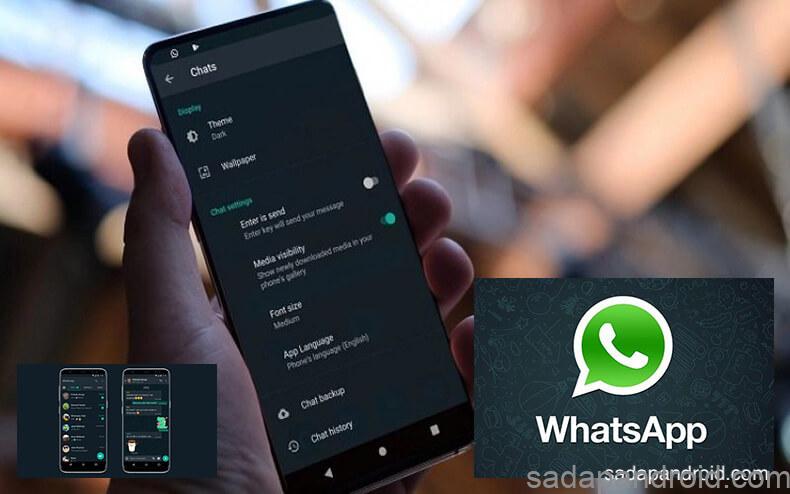 mengaktifkan dark mode di whatsapp